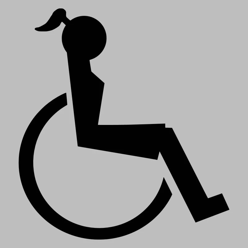 Logo der Dame oder des Mädchens im Rollstuhl. Bild*