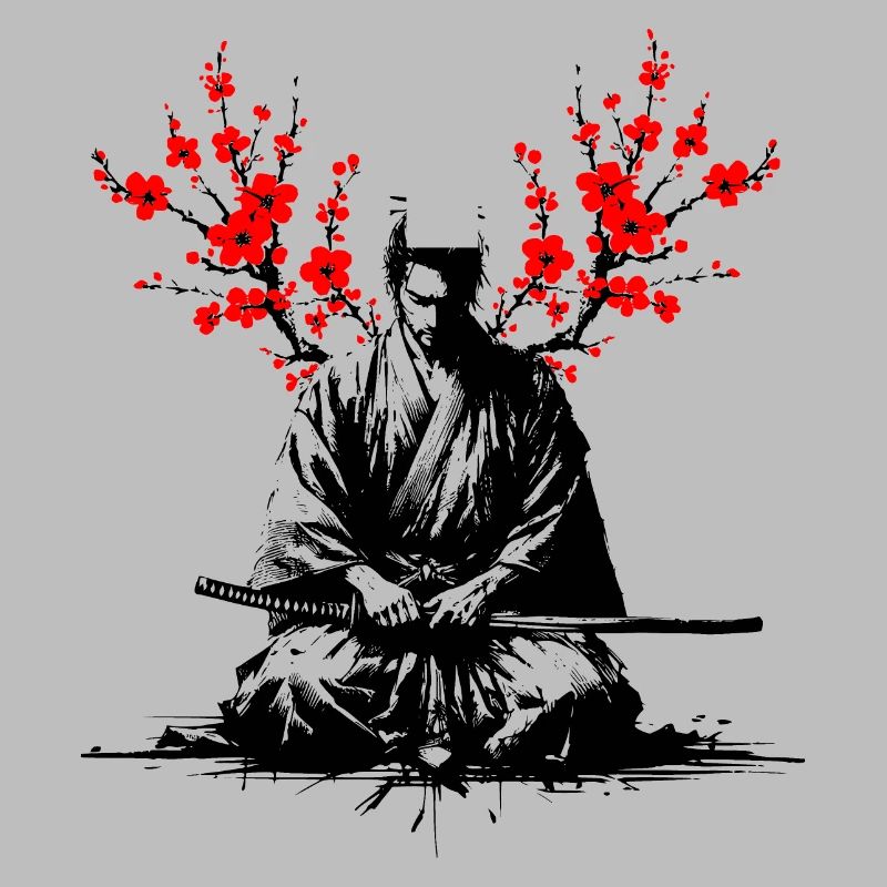 Samurai meditating