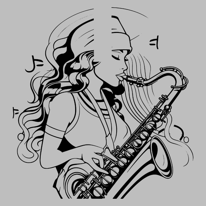 Dessin de saxophoniste