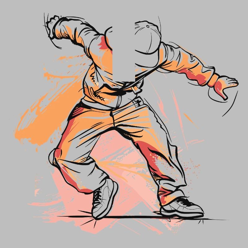 Dessin de breakdancer