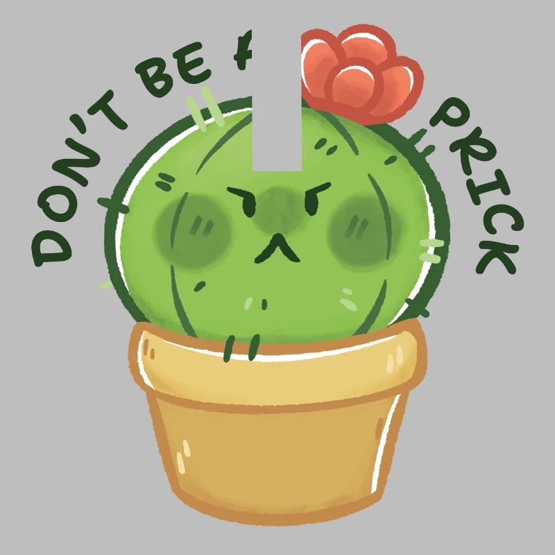 Grumpy Kaktus mit Botschaft