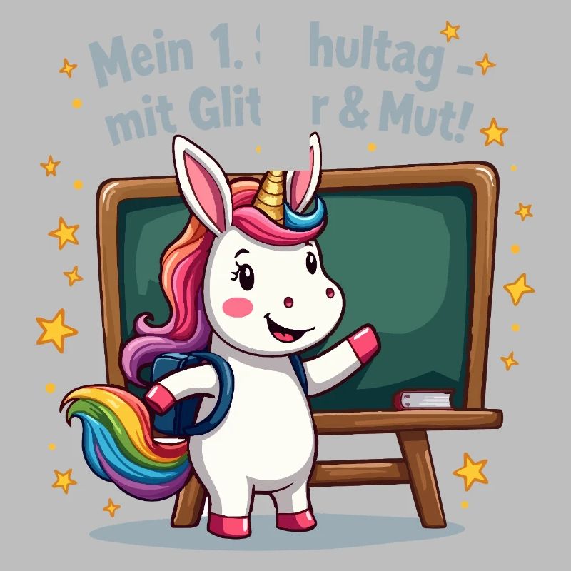 Schuleinhorn – 1. Klasse mit Glitzerstart