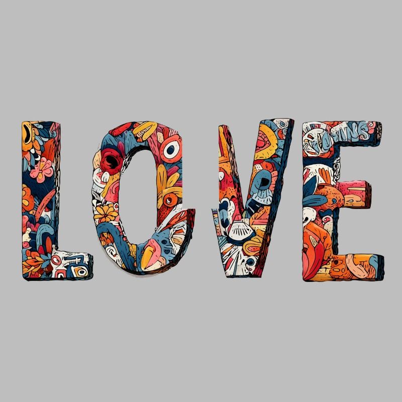 Conception créative de graffitis LOVE