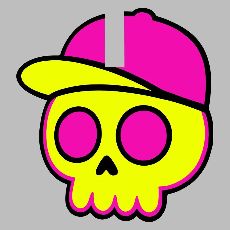 Neon Skull Cap Design