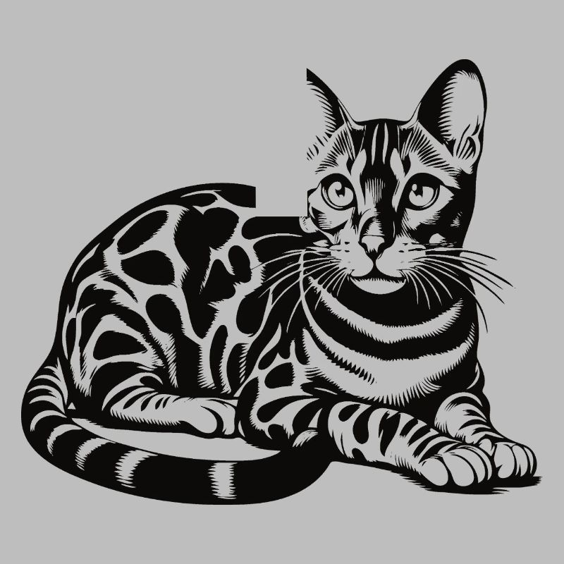 Conception de chat Bengal - sauvage, belle et unique