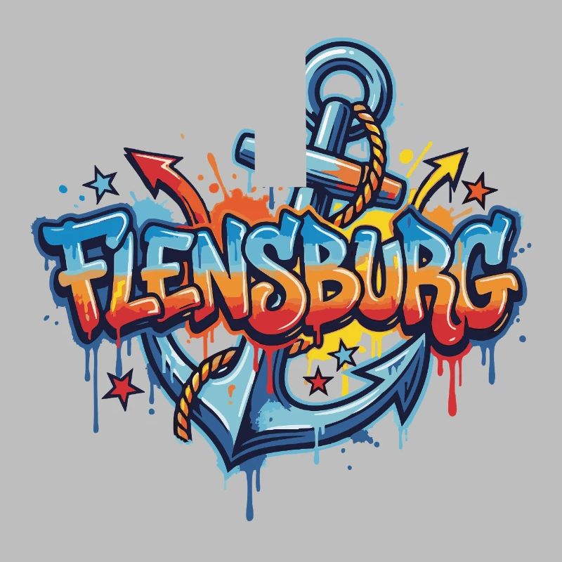 Flensburg Graffiti mit Anker