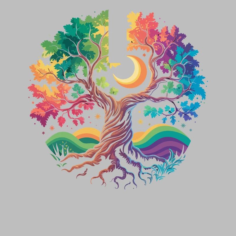 Rainbow Tree Moon Magic