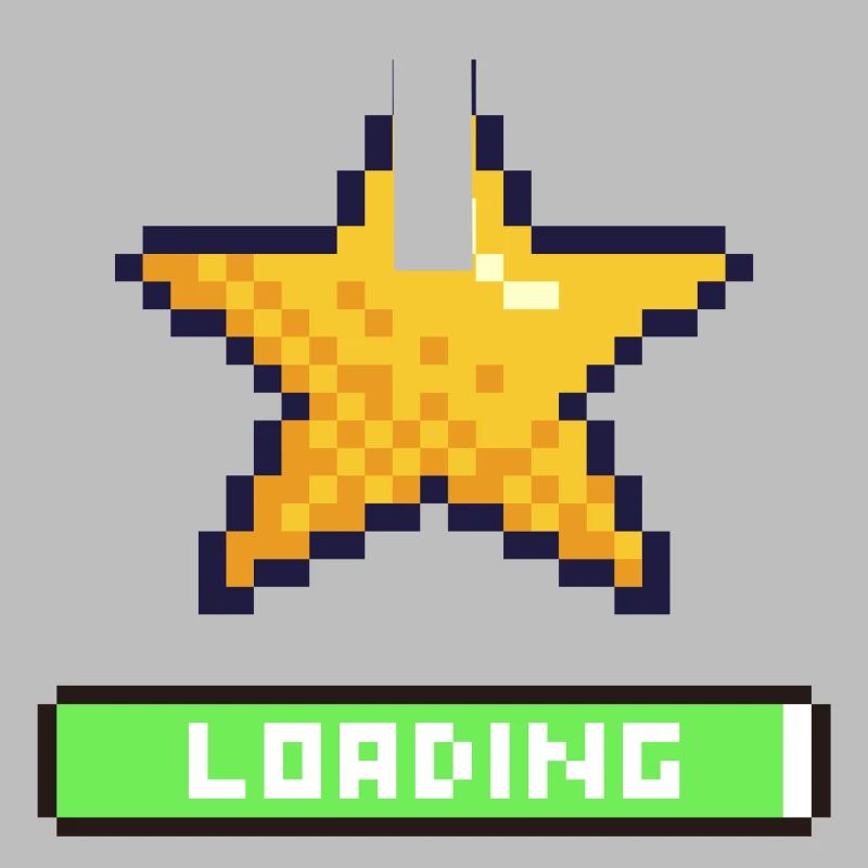 loading pixel étoile