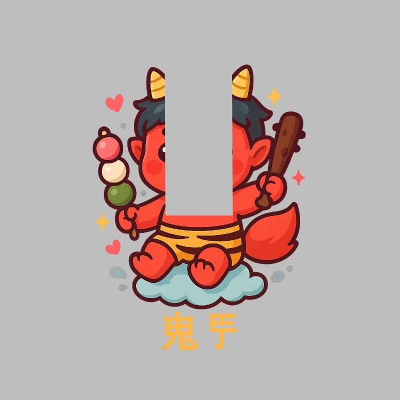 Oni doux avec dango et bâton