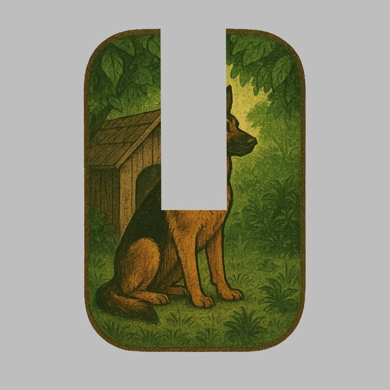 Chien de forêt rétro