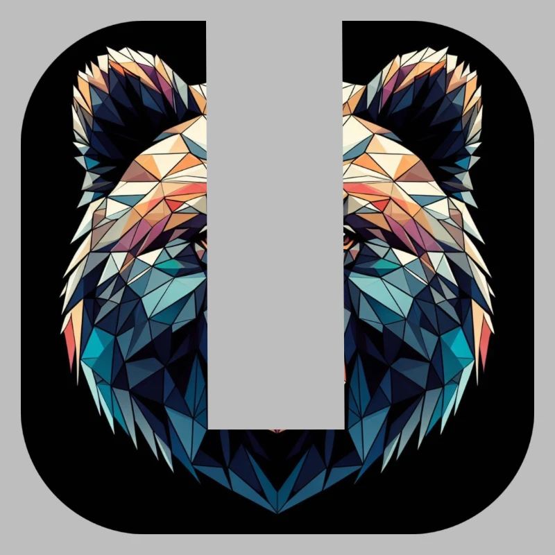 Bunter Bär in Polygon Design