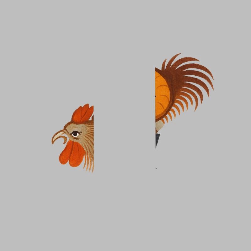 Coq médiéval – Créature stylisée