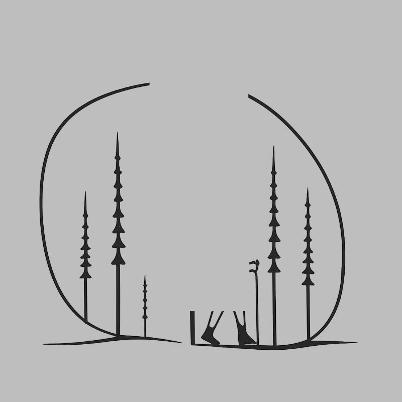 Waldwanderer Silhouette geschenkidee freunde 