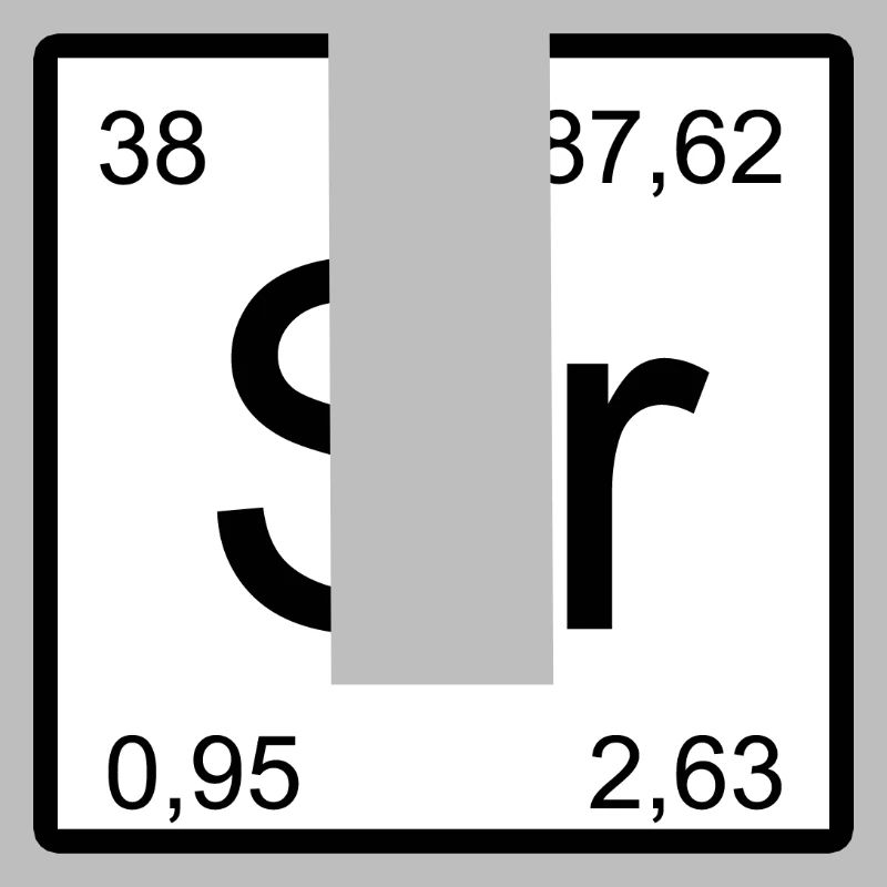 Strontium Sr Element Symbol Minimal Design