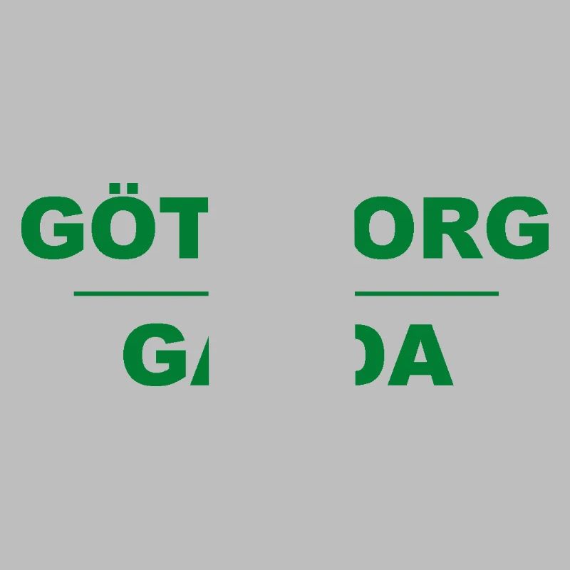Göteborg Gårda – Design vert-noir