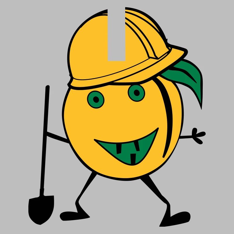 Orangen Bauarbeiter