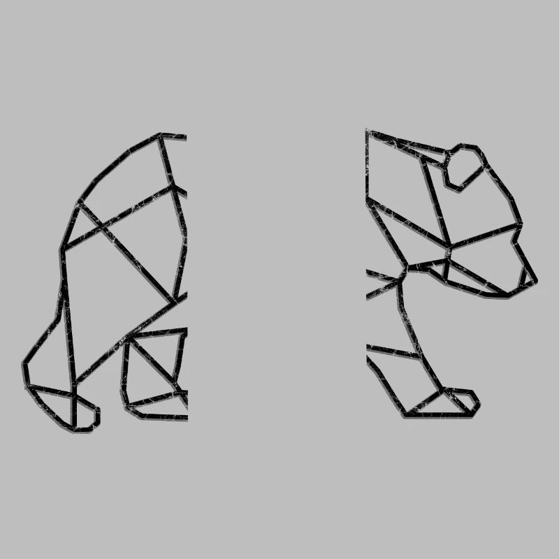 Geometric Bear Prism Pattern