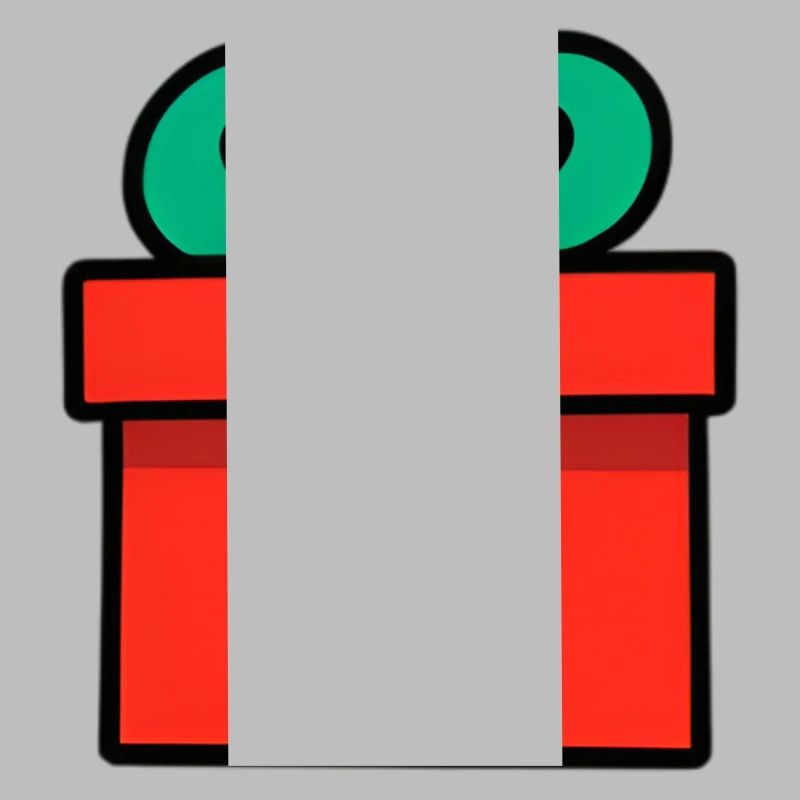 Neonrotes Geschenkbox mit Glanzband