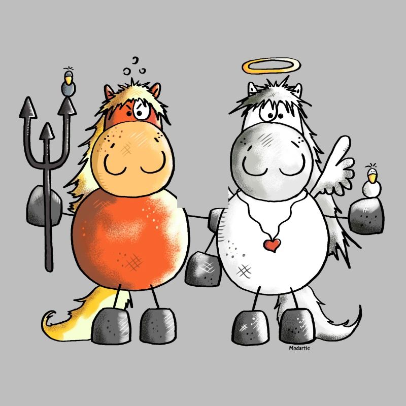 Teufel Vs Engel Pferde - Pferd