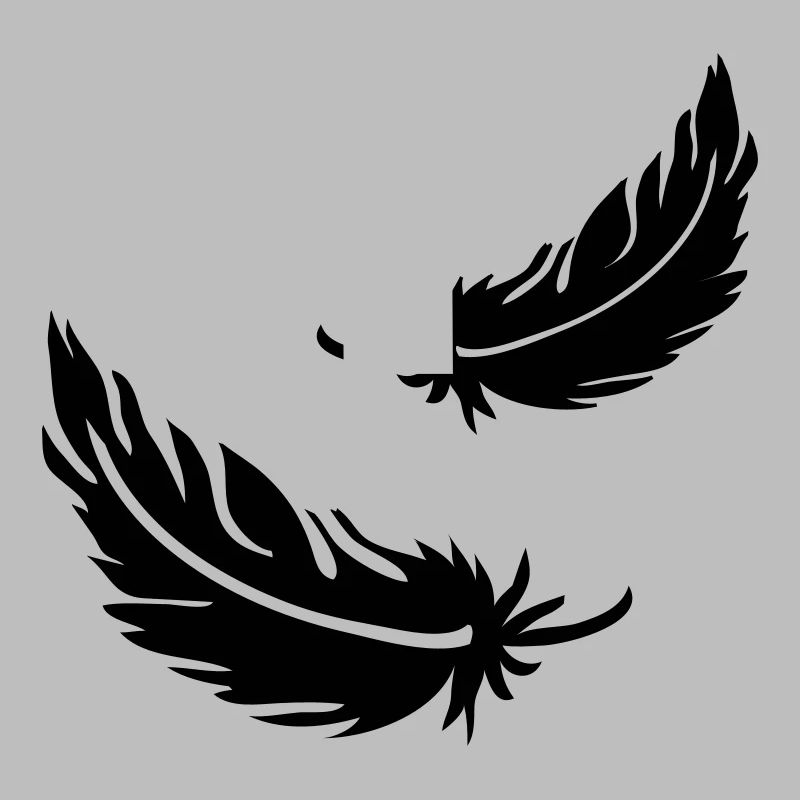 Zwei fliegende Federn