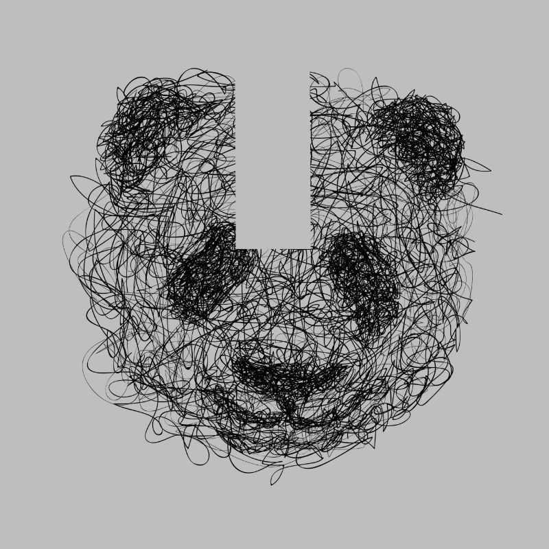 Panda Drawing Scribble - Panda scribble art