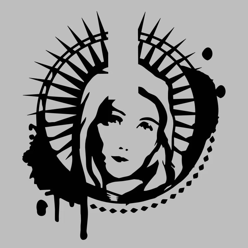 Maria Portrait Graffiti Schablone