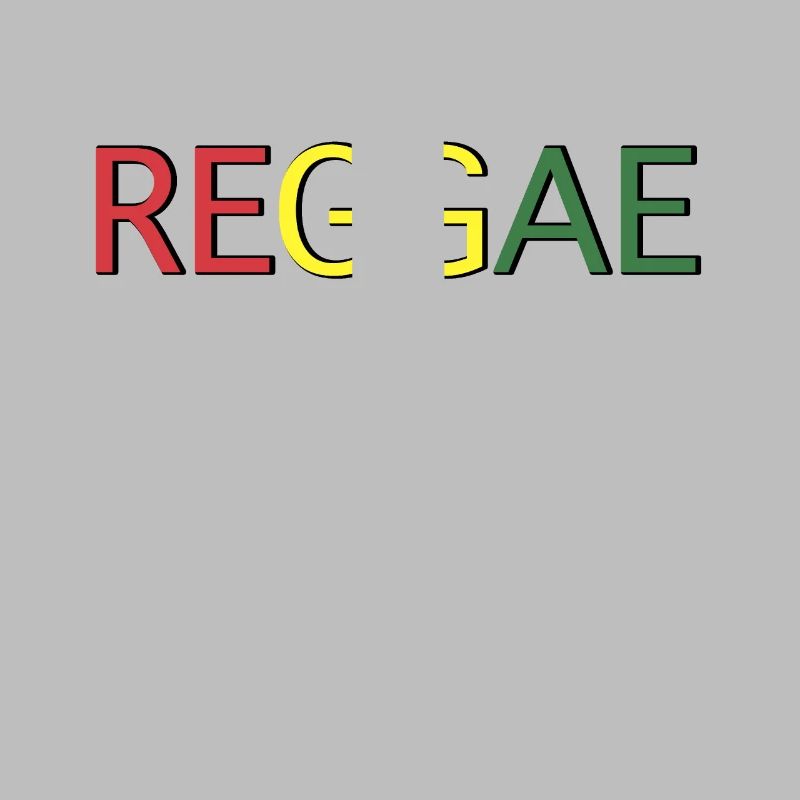 Reggae Farbcode Schriftzug
