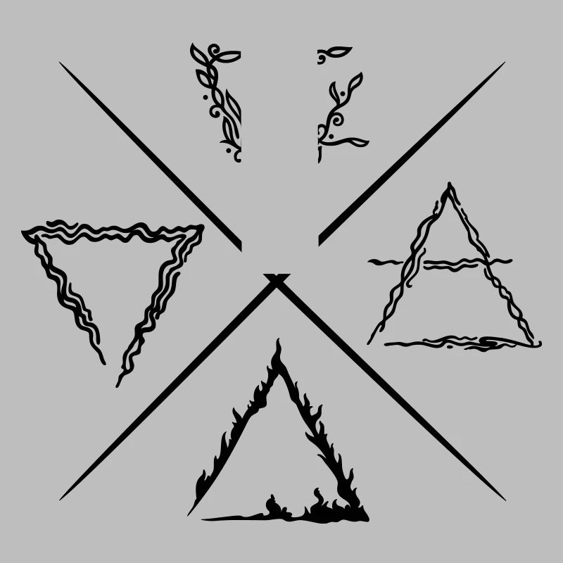 Vier Elemente Symbole