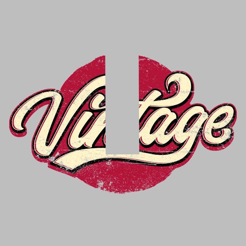Vintage Script on Bold Red Circle