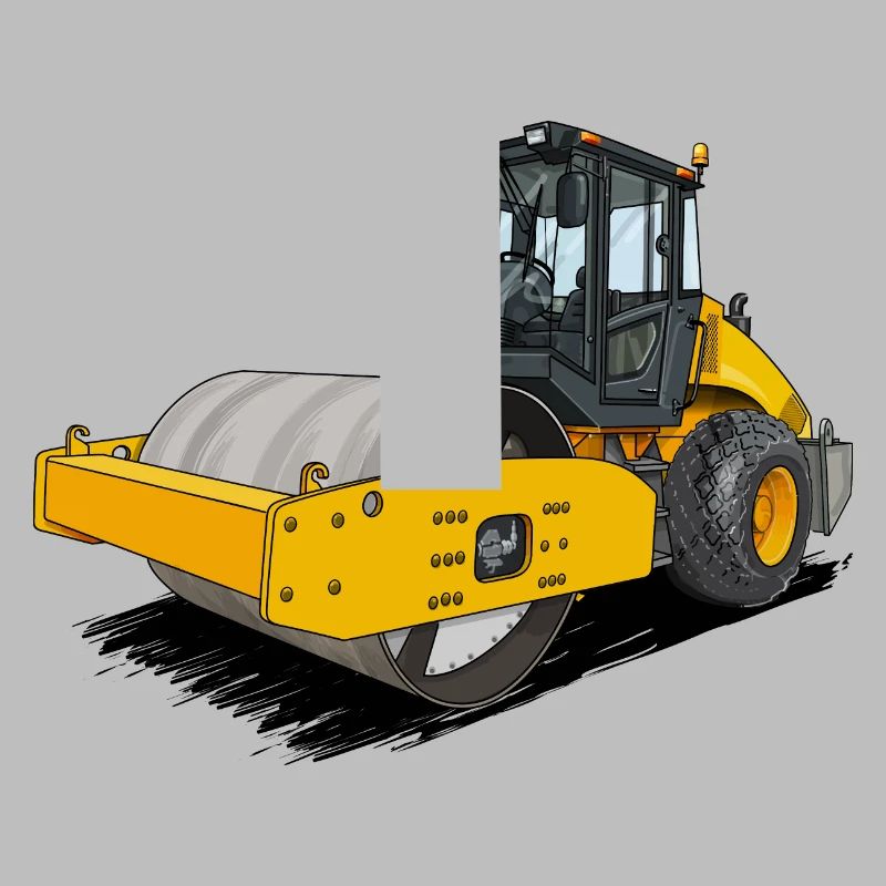 Roller in road construction