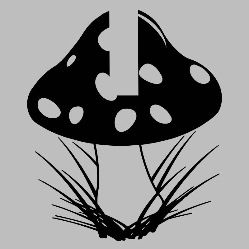 Champignon d’automne avec des points blancs