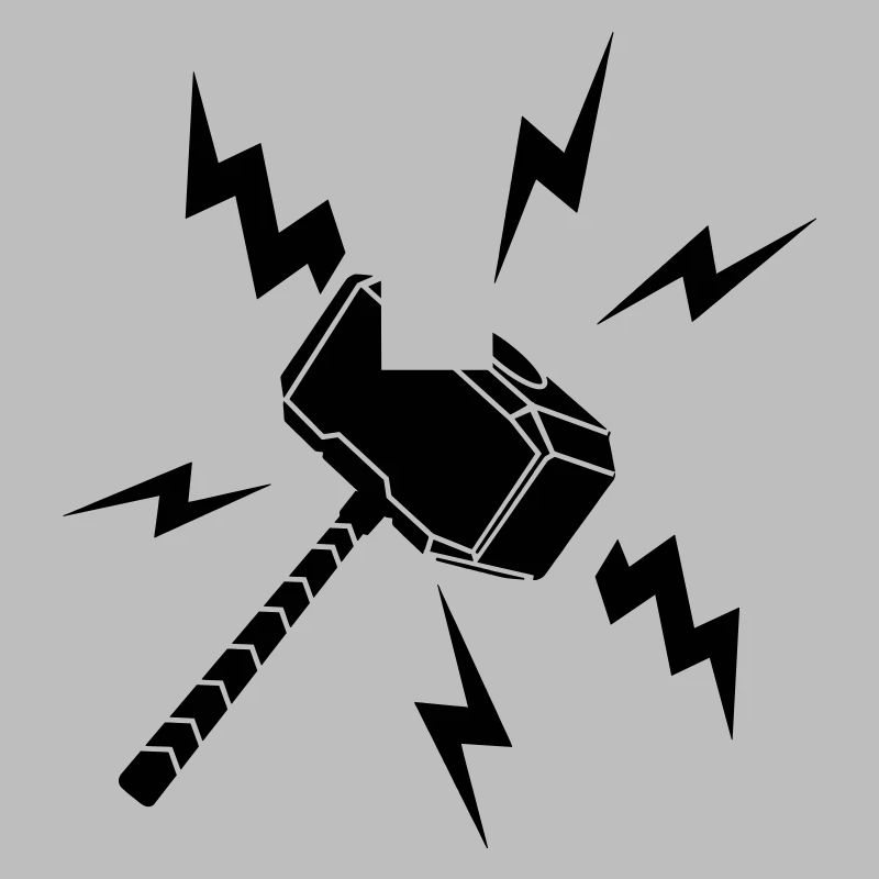 Thor-Hammer mit Blitz
