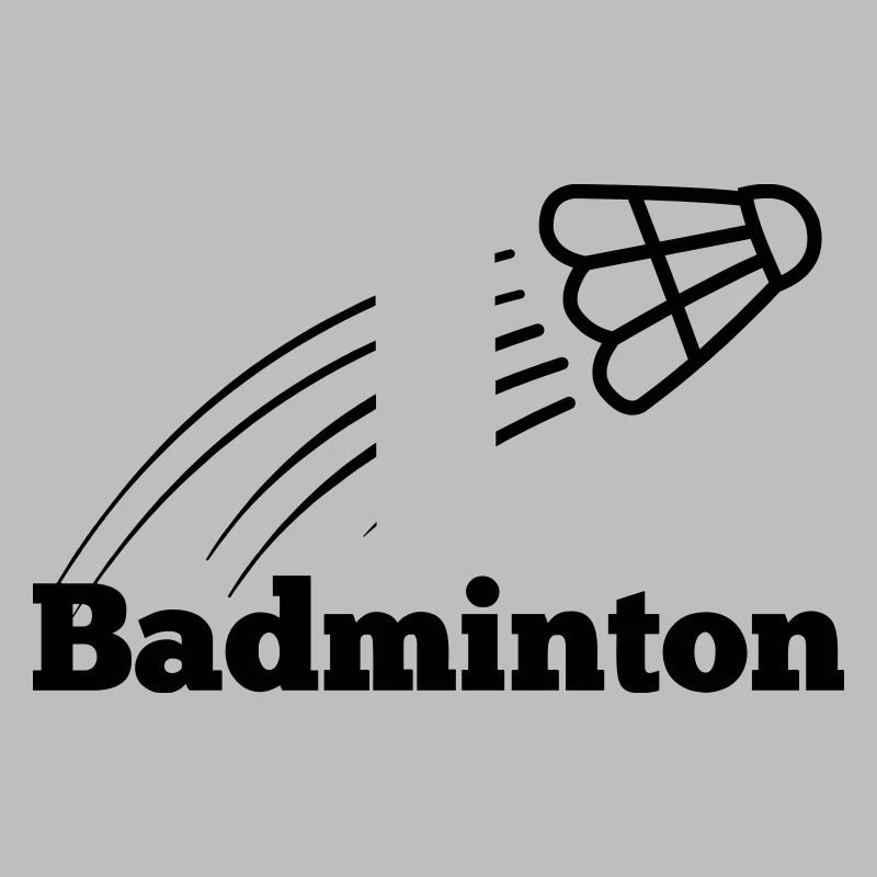 Badmintontext mit hochfliegendem Shuttle
