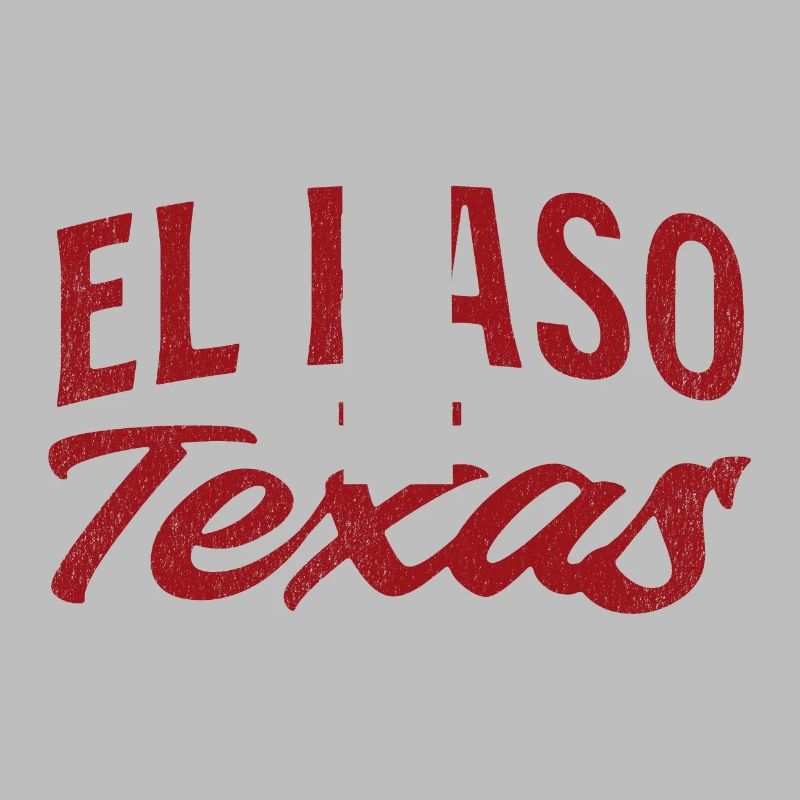 El Paso Texas Retro Script