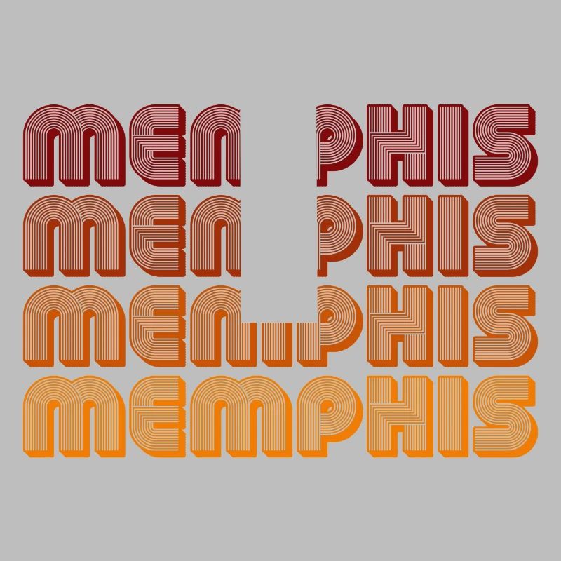 Memphis Gradient Text Repeat
