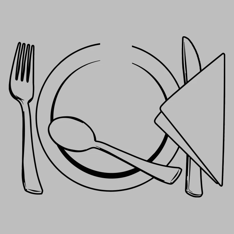 Besteckteller Serviette
