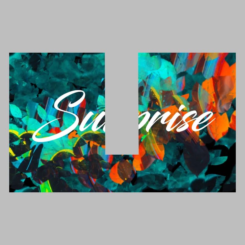 Surprise Colorée Feuillages Script
