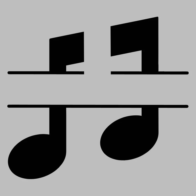 Musical note text banner