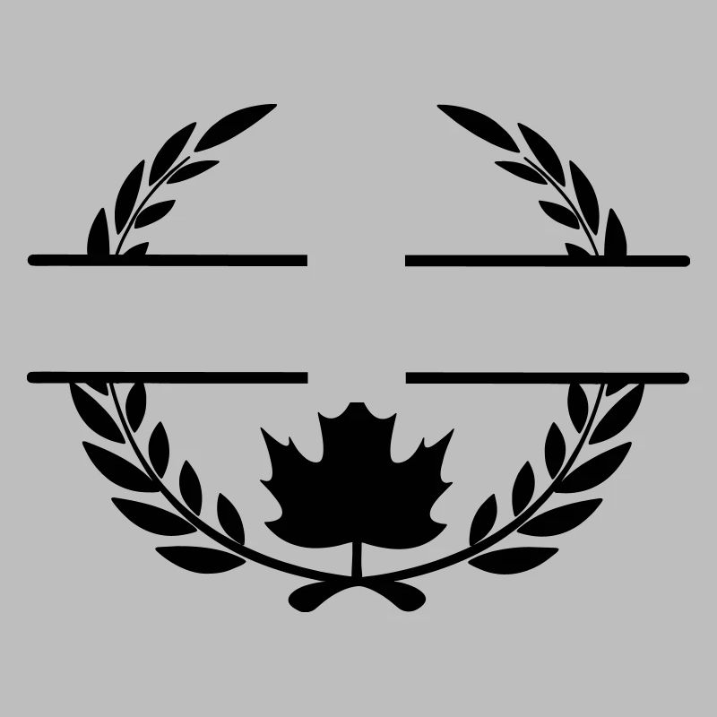Canada maple leaf laurel wreath