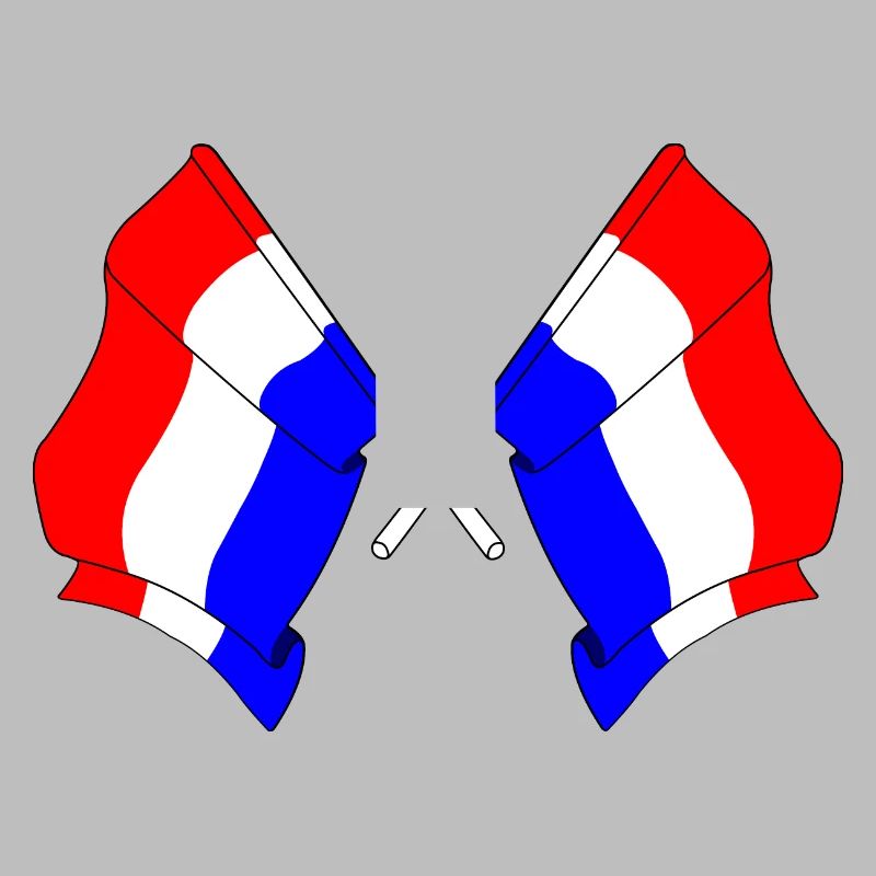 Deux drapeaux Pays-Bas