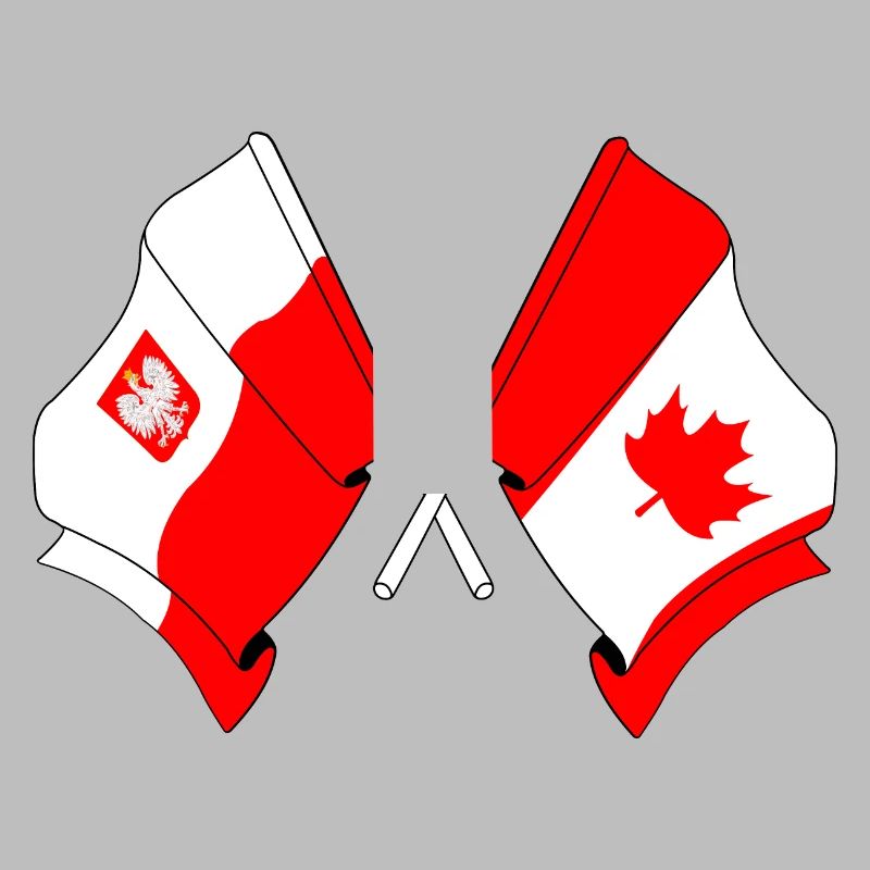 Drapeau de la Pologne, drapeau du Canada