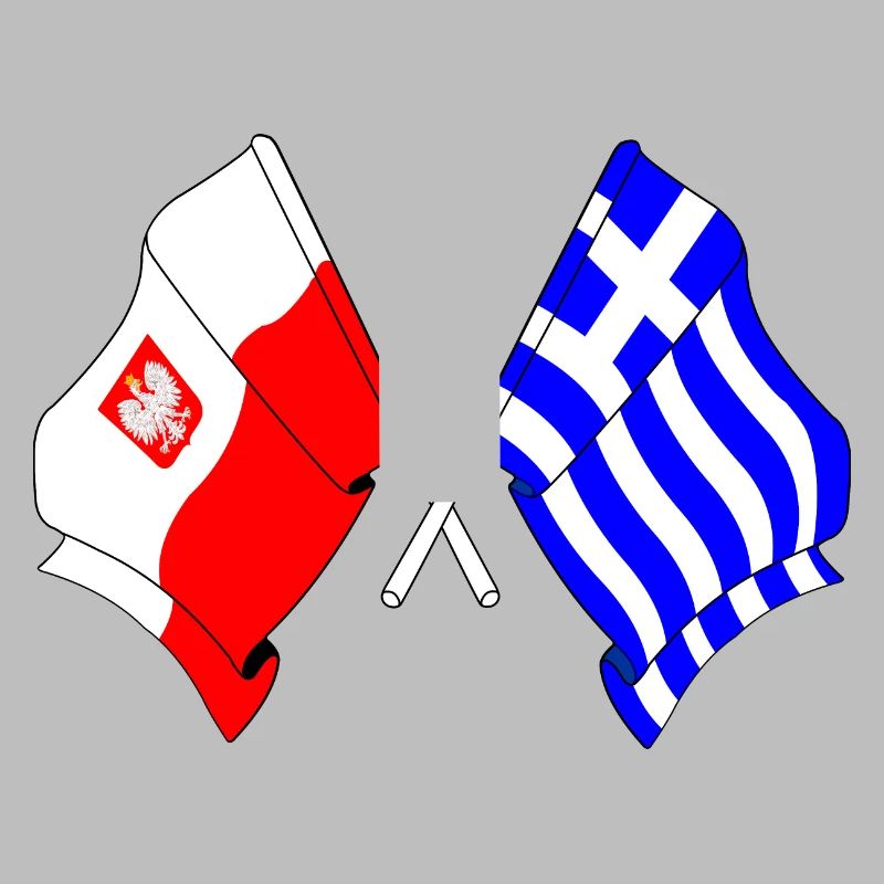 Drapeau Pologne, drapeau Grèce