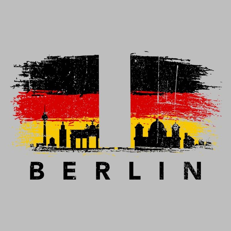 Horizon de Berlin sur drapeau peint
