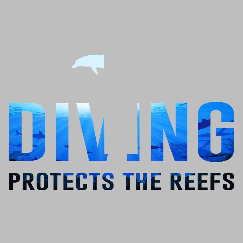 Diving Diver Nature Conservation Saying Dolphin