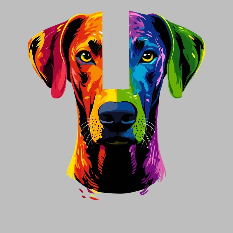 Rhodesian Ridgeback Popart Regenbogen Bunt Hunde