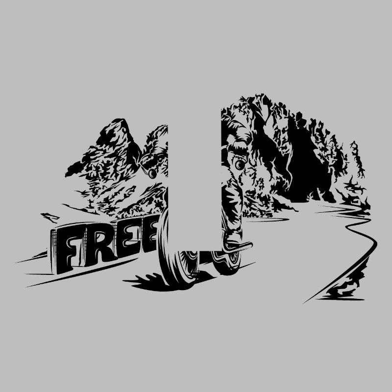 Motorrad frei Berge Dolomiten Biker Symbol Logo