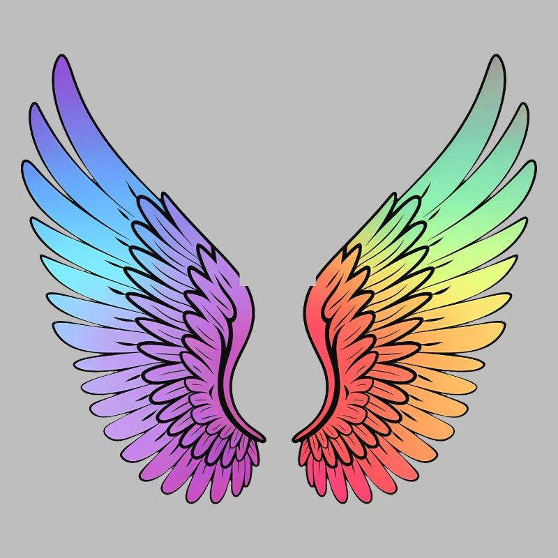 Rainbow Gradient Wings