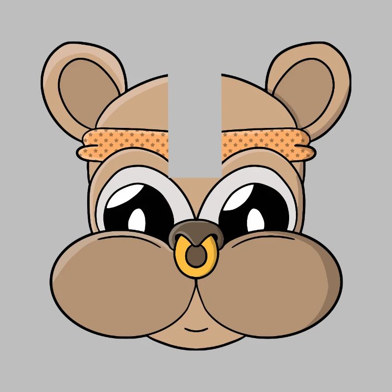 Ours mignon avec piercing