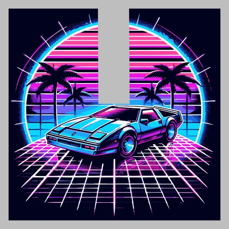 80s Synthwave – Neon Dream Car