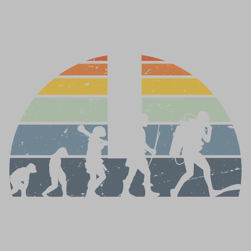 Die Evolution des Silhouettendesigns der Menschheit